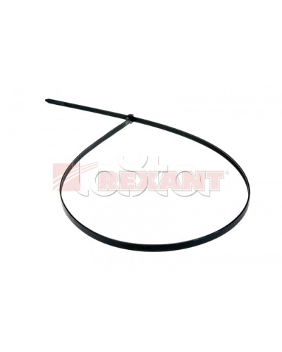 Хомут-стяжка нейлоновый 9х900 мм чёрный (100шт/уп) REXANT 07-0901 в Октябрьском Стяжки-хомуты Pintop.ru