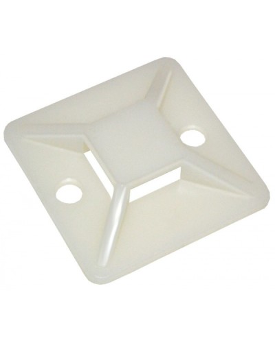 Площадка самоклеящаяся 30х30 под хомуты белая (100шт) IEK (UHP30-30-100) в Октябрьском Аксессуары для кабель-канала Pintop.ru