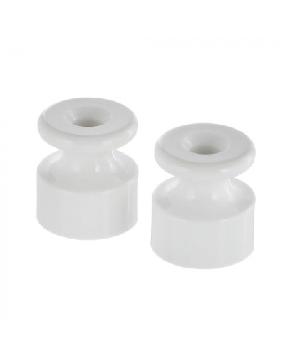 Фиксатор кабеля (изолятор) для внешней проводки кабеля (белый) LK Vintage (5шт) (888304-5) в Октябрьском Держатели, клипсы, скобы Pintop.ru