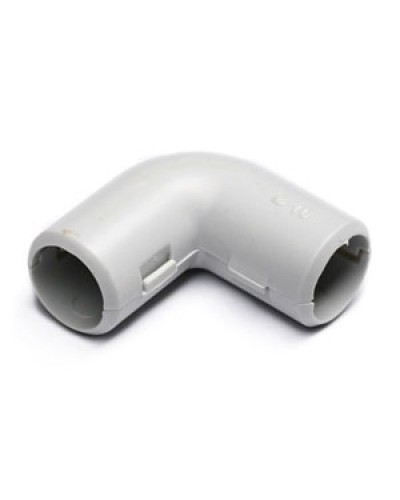 Угол 90° (из двух частей) для труб D16 мм, без галогена Экопласт 41216HF в Октябрьском Повороты, муфты, тройники Pintop.ru