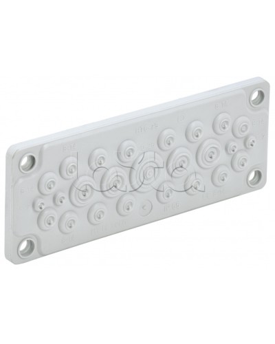 TITAN Ввод кабельный мембр. 25 отв. d=5-26мм IP65 серый IEK (TI-00D-MC-025-65) в Октябрьском Аксессуары для стоек и шкафов Pintop.ru