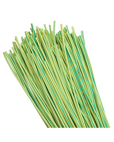 Термоусаживаемая трубка ТУТ нг 2/1 желто-зеленая в отрезках по 1м EKF PROxima (tut-2-yg-1m) в Октябрьском Аксессуары для кабель-канала Pintop.ru