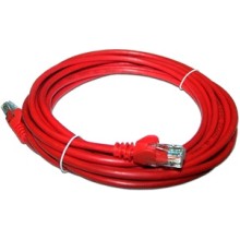Патч-корд RJ45 - RJ45, 4 пары, UTP, категория 5е, 10 м, красный, LSZH LANMASTER LAN-PC45/U5E-10-RD