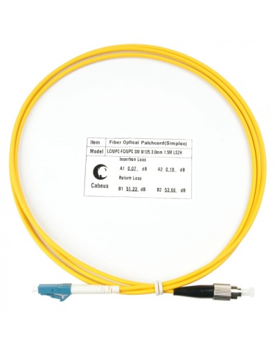 Шнур оптический simplex LC-FC 9/125 sm 1,5м LSZH Cabeus FOP(s)-9-LC-FC-1,5m в Октябрьском Патч-корды оптические Pintop.ru