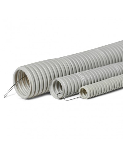 Труба гофр. тяжелая самозатух. ТГТ СЗПВХ 25 мм с зондом (50 м) ПожТехКабель 710-003 в Октябрьском Труба гофрированная Pintop.ru