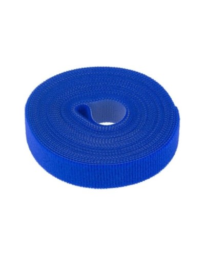 Лента-липучка многоразовая 5 м х 20мм, синяя (1 шт/уп) REXANT 07-7525 в Октябрьском Монтажные материалы Pintop.ru