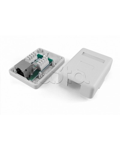 Розетка компьютерная RJ-45(8P8C) Hyperline SB1-1-8P8C-C5e-SH-WH в Октябрьском Розетки компьютерные и телефонные Pintop.ru