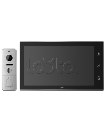Комплектвидеодомофона CTV-DP4105AHD (черный) в Октябрьском Комплекты домофонов Pintop.ru