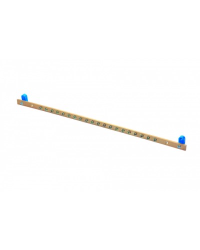 Шина заземления 19 (500 мм), 20 точек, 5 × 15 мм Eurolan 60A-14-11GR в Октябрьском Аксессуары для стоек и шкафов Pintop.ru