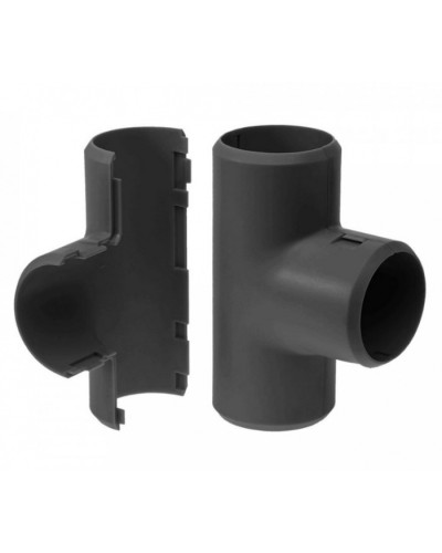 Тройник разборный черный д25 (1шт/200шт уп/кор) Промрукав (PR13.0179) в Октябрьском Повороты, муфты, тройники Pintop.ru