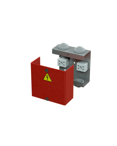 Коробка распределительная огнестойкая КРОПС, IP41, габаритные размеры 80х80х35 мм, для кабелей сечением до 6 мм2, 2 клеммы КМ-Профиль (FRJB-KM-ST1-6-02-КРОПС-IP41) в Октябрьском Распределительные коробки Pintop.ru