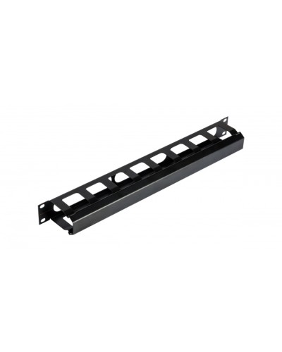 NIKOMAX (NMC-OK580C-1U-BK) - Кабельный органайзер NIKOMAX 19, 1U, глубина колец 58мм, металлический, скрышкой в Октябрьском Кабельные органайзеры Pintop.ru