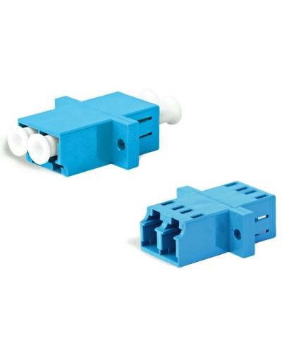 Адаптер оптический проходной LC/UPC-LC/UPC, SM, duplex, корпус пластиковый, синий, белые колпачки LC/UPC-LC/UPC Hyperline FA-P11Z-DLC/DLC-N/WH-BL в Октябрьском Проходные адаптеры и розетки оптические Pintop.ru