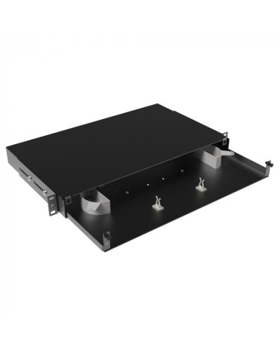 Оптическая полка выдвижная, без лицевой панели, неукомплектованная, 1U,черная DKC RNFPE1U24 в Октябрьском Кроссы оптические Pintop.ru