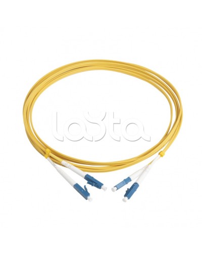 Патч-корд волоконно-оптический Hyperline FC-D2-9-LC/UR-LC/UR-H-3M-LSZH-YL в Октябрьском Патч-корды оптические Pintop.ru