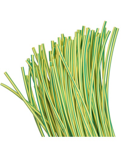 Термоусаживаемая трубка ТУТ нг 8/4 желто-зеленая в отрезках по 1м EKF PROxima (tut-8-yg-1m) в Октябрьском Аксессуары для кабель-канала Pintop.ru