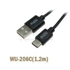 Кабель для передачи данных и зарядки LazsoWU-206C(1,2m)