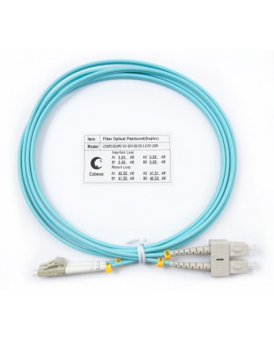 Шнур оптический duplex LC-SC 50/125 mm OM3 1,5м LSZH Cabeus FOP-50-LC-SC-1,5m в Октябрьском Патч-корды и пигтейлы Pintop.ru