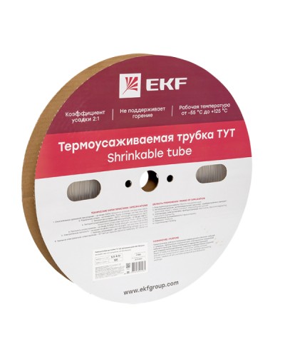 Термоусаживаемая трубка ТУТ 4/2 прозрачная рулон EKF PROxima (tut-4-tr) в Октябрьском Аксессуары для кабель-канала Pintop.ru