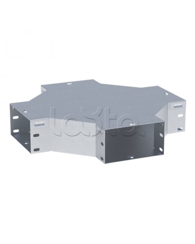 Ответвитель крестообразный 100х400 мм RAL EKF (x10040008-RAL) в Октябрьском Аксессуары для лотков Pintop.ru