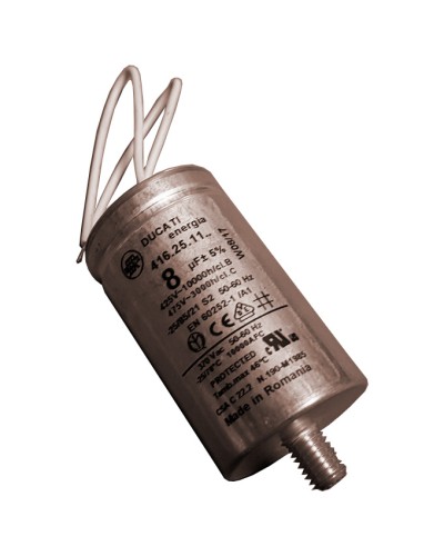 Конденсатор 8 мкФ с гибкими выводами и болтом Came 119RIR339 в Октябрьском Запчасти для шлагбаумов и автоматики Pintop.ru