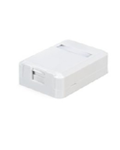 Корпус настенной розетки для установки 1-ой вставки типа Keystone Jack, белый в Октябрьском Коммутационные изделия Pintop.ru