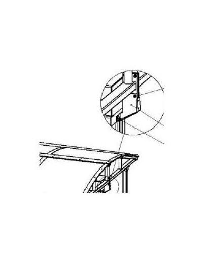 Кронштейн для стыковки турникета PERCo-RF01 0-11 в Октябрьском Дополнительное оборудование для СКУД Pintop.ru