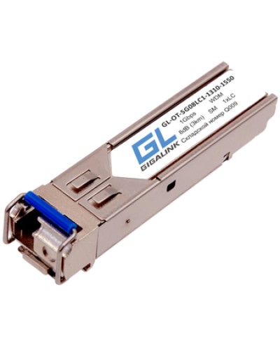 Модуль SFP WDM Gigalink GL-OT-SG08LC1-1310-1550-D GL-10TLC-D в Октябрьском Модули SFP/XFP/GBIC Pintop.ru