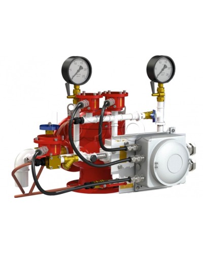 Узел управления дренчерный с пневмоприводом Спецавтоматика УУ-Д150/1,6 (П0,028)-ВФ.О4 в Октябрьском Устройства пуска водяного пожаротушения Pintop.ru