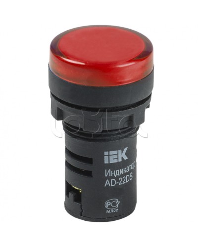Лампа AD22DS(LED)матрица d22мм красный 24В AC/DC IEK (BLS10-ADDS-024-K04) в Октябрьском Источники света(Лампы) Pintop.ru