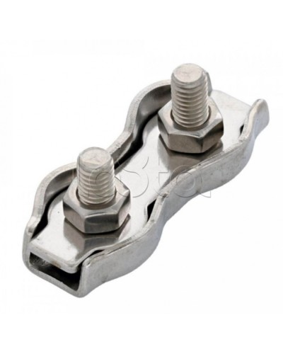 Зажим троса двойной D6мм Duplex (100шт/уп) Промрукав (PR08.3891) в Октябрьском Держатели, клипсы, скобы Pintop.ru