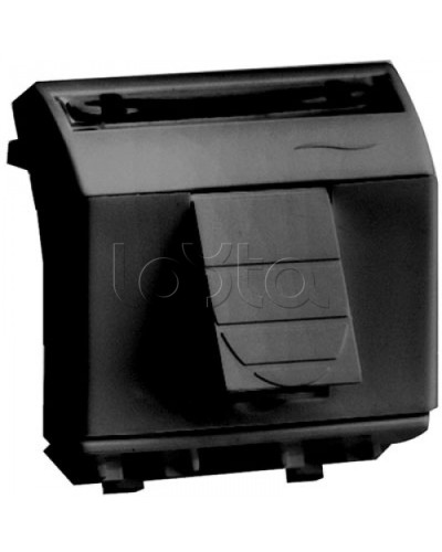 Компьютерная розетка RJ-45, кат.6A 8P8C, Hyperline, Dual IDC: 110&Krone Brava, черн., 2мод DKC 77679N в Октябрьском Розетки компьютерные и телефонные Pintop.ru