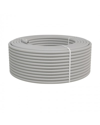 Труба ПНД-FRUF гофрир. тяжелая, с зондом, без галогена, трудногорючая, атмосферостойкая,цвет серый, диам. 20мм (100м) Экопласт (21120HFR-UF) в Октябрьском Труба гофрированная Pintop.ru