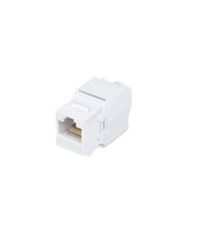 Вставка Keystone Jack RJ-45(8P8C), категория 5e, 110 IDC, угол заделки 180 градусов, без инструмента (Toolless), белая в Октябрьском Модули Keystone Pintop.ru