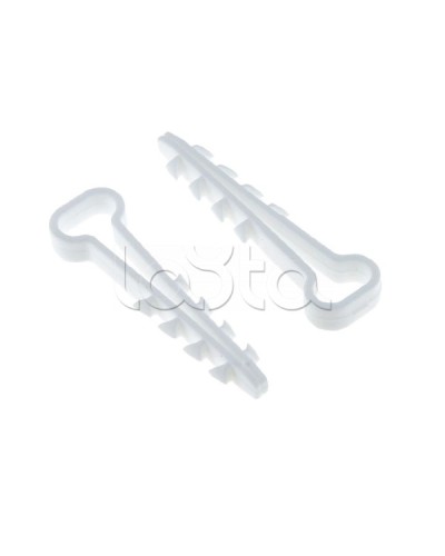 Дюбель-хомут для плоского кабеля (5-8мм) белый (100шт.) EKF PROxima (plc-nccf-5x8w) в Октябрьском Стяжки-хомуты Pintop.ru