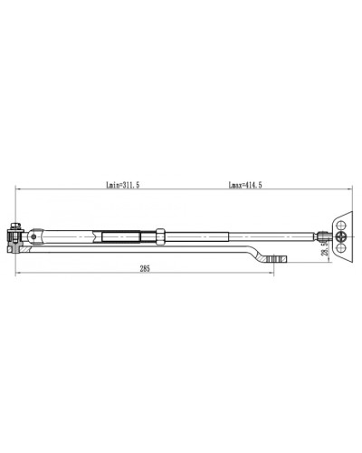 Рычаг удлиненный Vizit Рычаг-503 LONG в Октябрьском Дополнительное оборудование для СКУД Pintop.ru