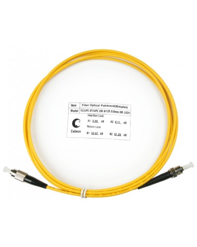 Шнур оптический simplex FC-ST 9/125 sm 2м LSZH Cabeus FOP(s)-9-FC-ST-2m в Октябрьском Патч-корды оптические Pintop.ru