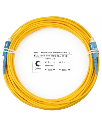 Шнур оптический simplex SC-SC 9/125 sm 25м LSZH Cabeus FOP(s)-9-SC-SC-25m в Октябрьском Патч-корды оптические Pintop.ru