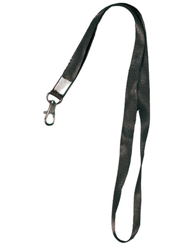 Лента шёлковая с металлическим карабином-защёлкой Tantos TS-STR (black) в Октябрьском Дополнительное оборудование для СКУД Pintop.ru