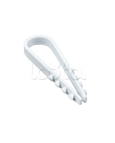 Дюбель-хомут для круглого кабеля (11-18мм) белый (50шт.) EKF PROxima (plc-ncs50-11x18w) в Октябрьском Стяжки-хомуты Pintop.ru