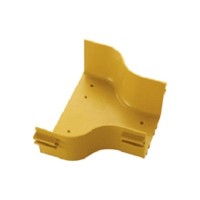 Переход горизонтальный с лотка 240 мм на лоток 120 мм, желтый LANMASTER LAN-OT240-RD120