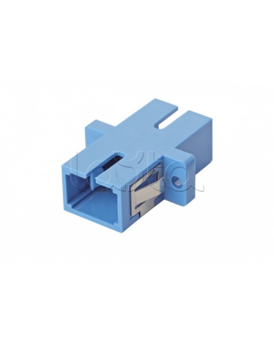 Оптический адаптер OS2, симплекс SC, с фланцами, синий Eurolan (36A-S2-SC-02BU) в Октябрьском Проходные адаптеры и розетки оптические Pintop.ru