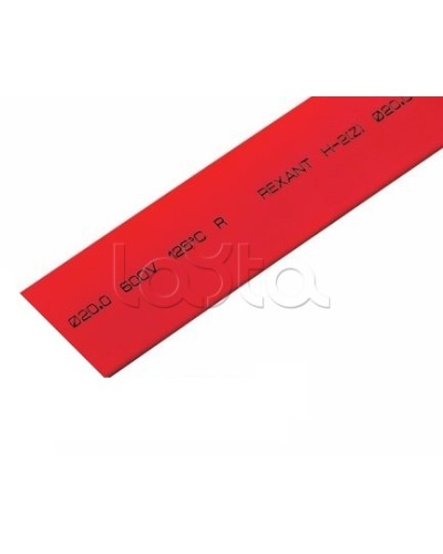 Термоусадочная трубка 20.0 / 10.0 мм 1м красная (10шт/уп) REXANT 22-0004 в Октябрьском Аксессуары для кабель-канала Pintop.ru