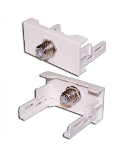 Вставка Mosaic 22.5x45 с RF-адаптером F-81, белая LANMASTER (LAN-WA-LP-RF-WH) в Октябрьском Коннекторы и разъемы Pintop.ru