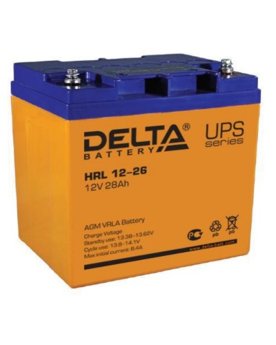 Аккумулятор свинцово-кислотный Delta HRL АКБ 12 - 26 в Октябрьском Электротехническое оборудование Pintop.ru