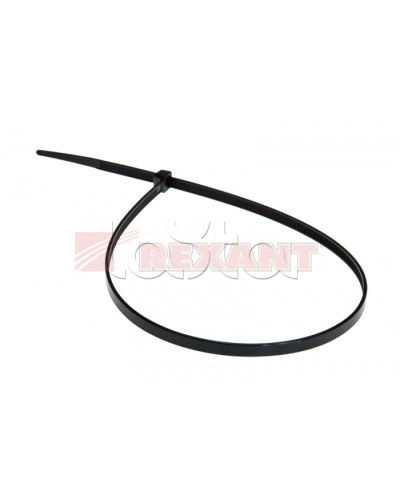 Хомут-стяжка нейлоновый 5х400 мм чёрный (100шт/уп) REXANT 07-0401 в Октябрьском Стяжки-хомуты Pintop.ru
