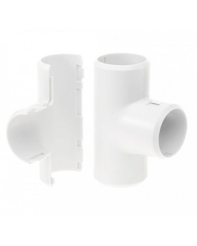 Тройник разборный белый д16 (70шт/700шт уп/кор) Промрукав (PR.07316б) в Октябрьском Повороты, муфты, тройники Pintop.ru