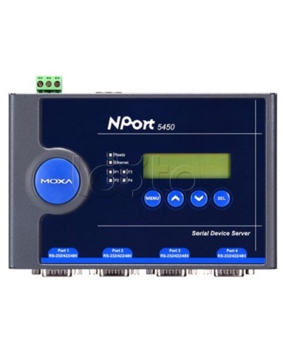 Сервер 4-портовый RS-232/422/485 в Ethernet Moxa NPort 5450-T в Октябрьском Дополнительное оборудование для ОПС Pintop.ru