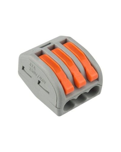 Универсальная многоразовая 3-проводная клемма (50шт/уп) REXANT (07-5253-4) в Октябрьском Клеммные колодки Pintop.ru