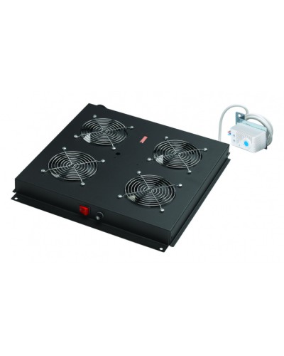 Вентилятор 4-х мод. с мех. терм., со шнуром пит. 1,8м, вилка Shuko, чер. Datarex DR-452411 в Октябрьском Вентиляторные модули Pintop.ru